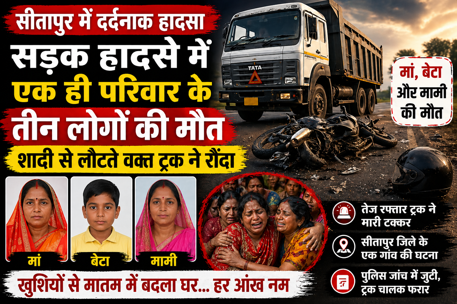 sitapur road accident