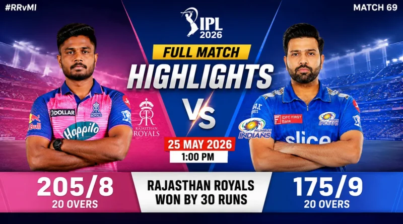 RR vs MI match score