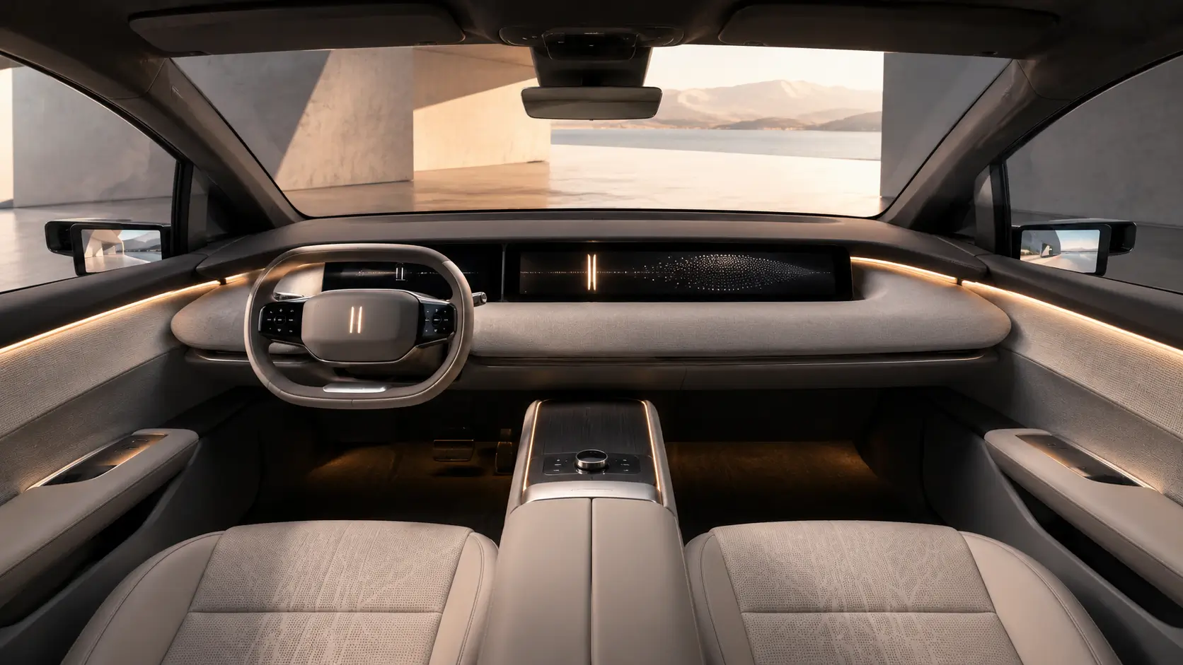Tata Avinya 2026 futuristic interior with premium dashboard, panoramic cabin and digital display in HD