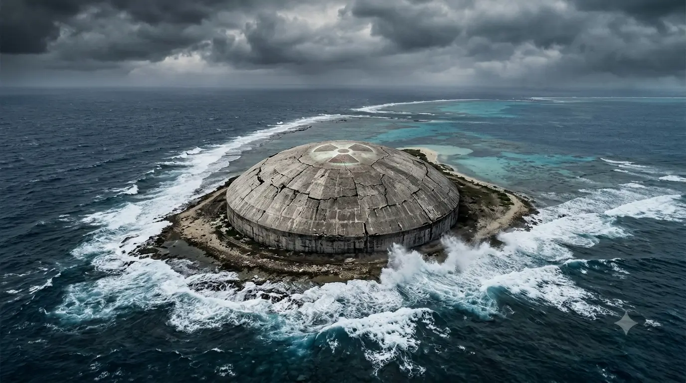 Runit Dome nuclear waste site in Marshall Islands facing threat from rising Pacific Ocean and climate change