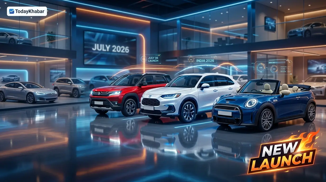 जुलाई 2026 में भारत में लॉन्च हुई नई कारें, Maruti Brezza Facelift, Honda ZR-V Hybrid और लग्जरी कारों की सांकेतिक तस्वीर
