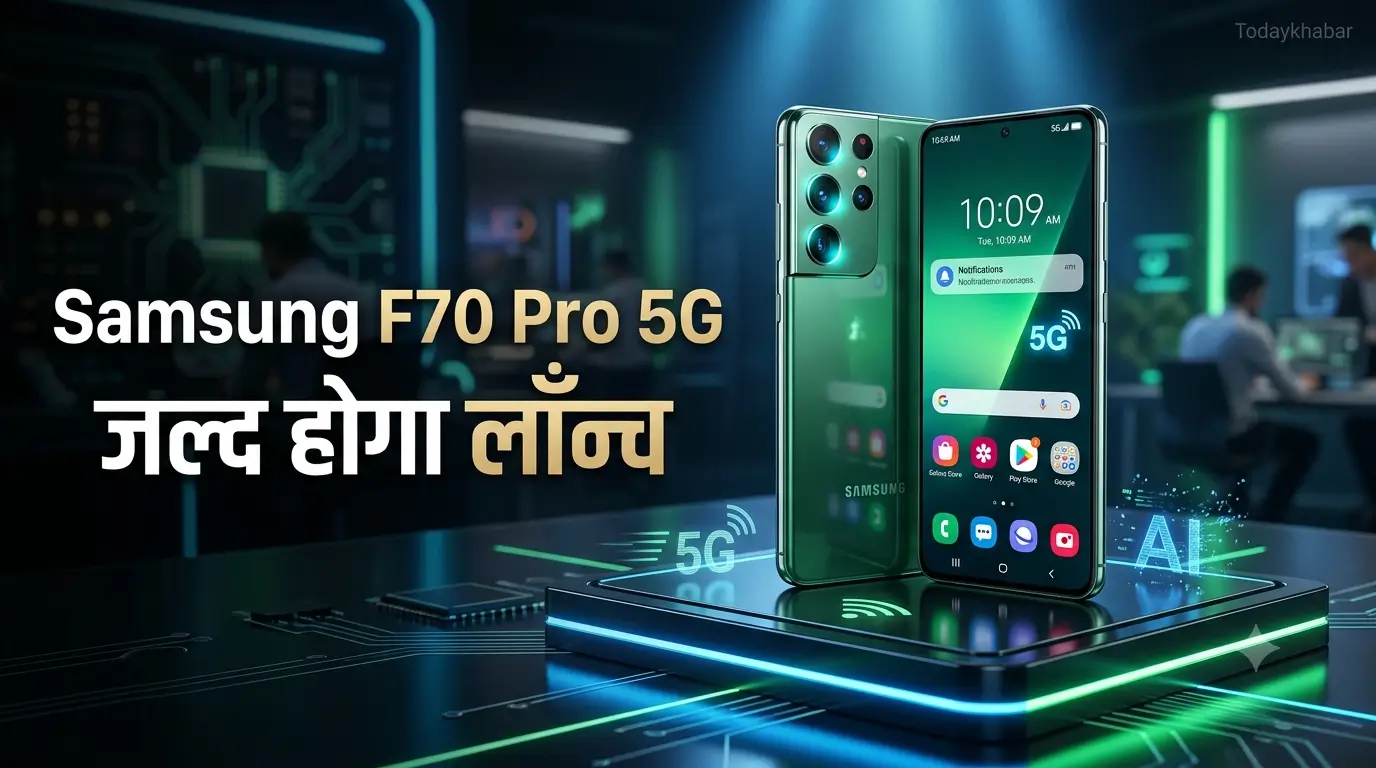 Samsung Galaxy F70 Pro 5G smartphone launch India with premium green design and triple camera setup