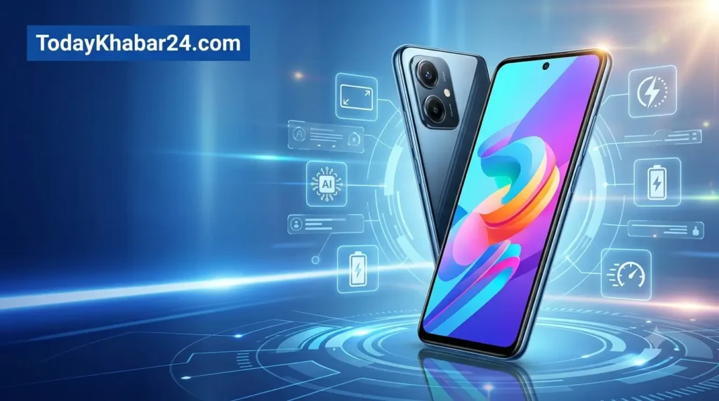 Redmi 17C का प्रीमियम फीचर्ड इमेज, जिसमें आगामी बजट स्मार्टफोन का आधुनिक डिज़ाइन और भारत में संभावित लॉन्च को दर्शाया गया है।
