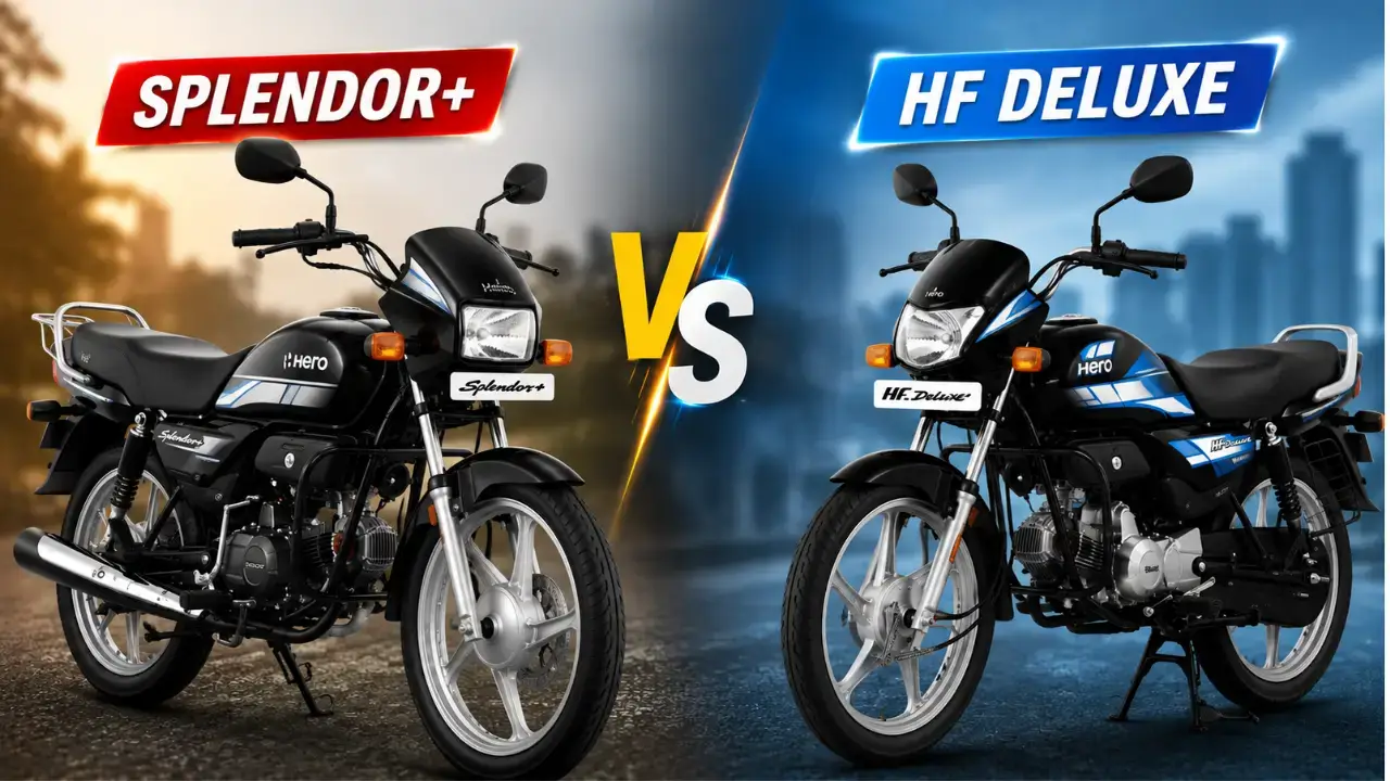 Hero Splendor Plus vs HF Deluxe 2026 comparison