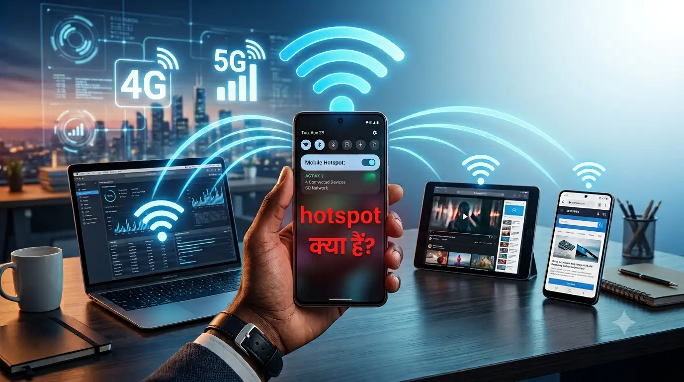 Mobile Hotspot क्या है? स्मार्टफोन से लैपटॉप और अन्य डिवाइस में इंटरनेट शेयर करते हुए 4G और 5G हॉटस्पॉट की जानकारी