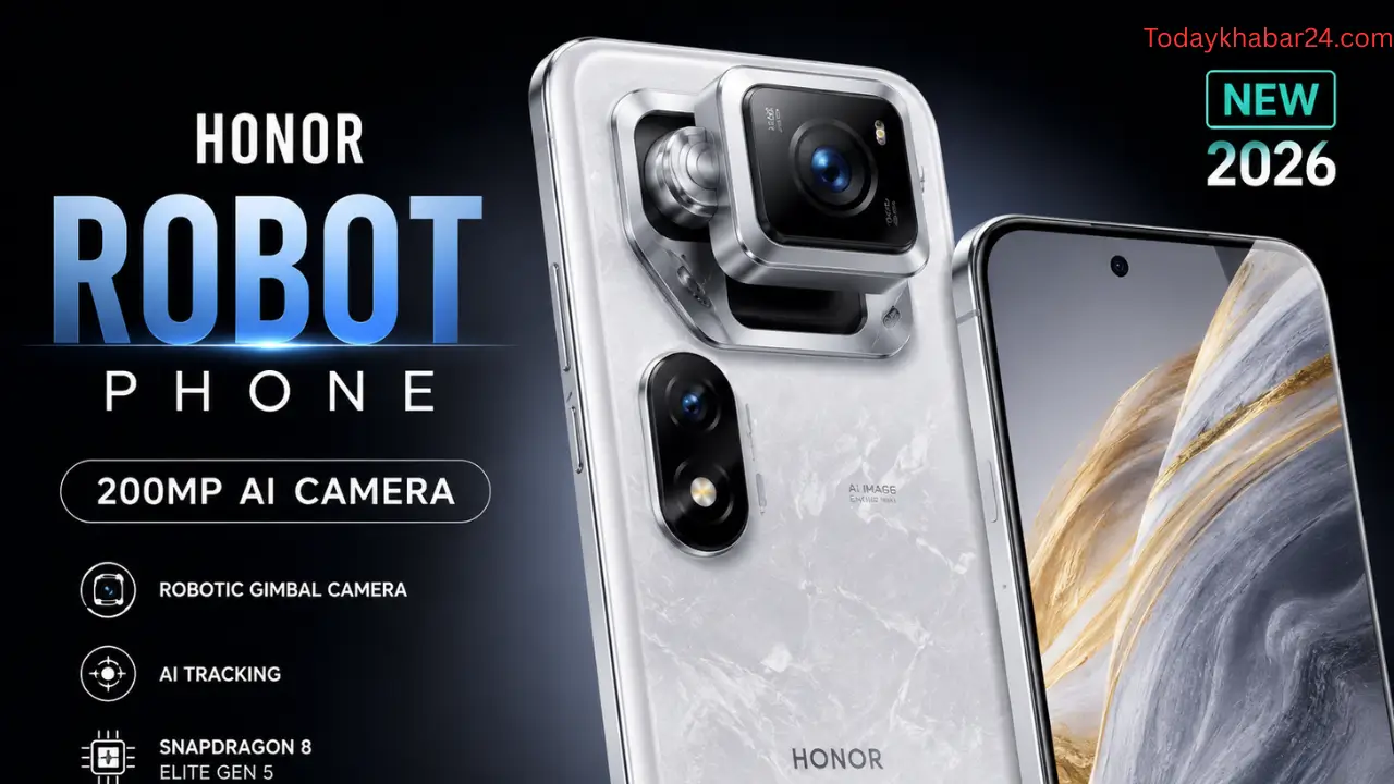 HONOR Robot Phone 200MP रोबोटिक गिंबल कैमरा और AI ट्रैकिंग के साथ