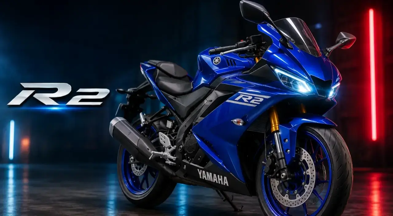 Yamaha R2 नई स्पोर्ट्स बाइक का ब्लू मॉडल