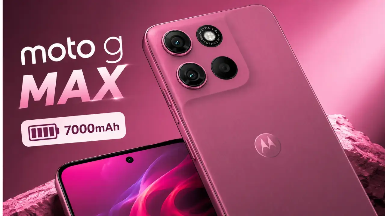 Moto G Max स्मार्टफोन 7000mAh बैटरी के साथ पिंक डिजाइन में
